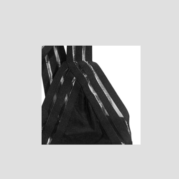 sporty stripe sheer MESH HIGH WAISTed bikini - Picture 7 of 7